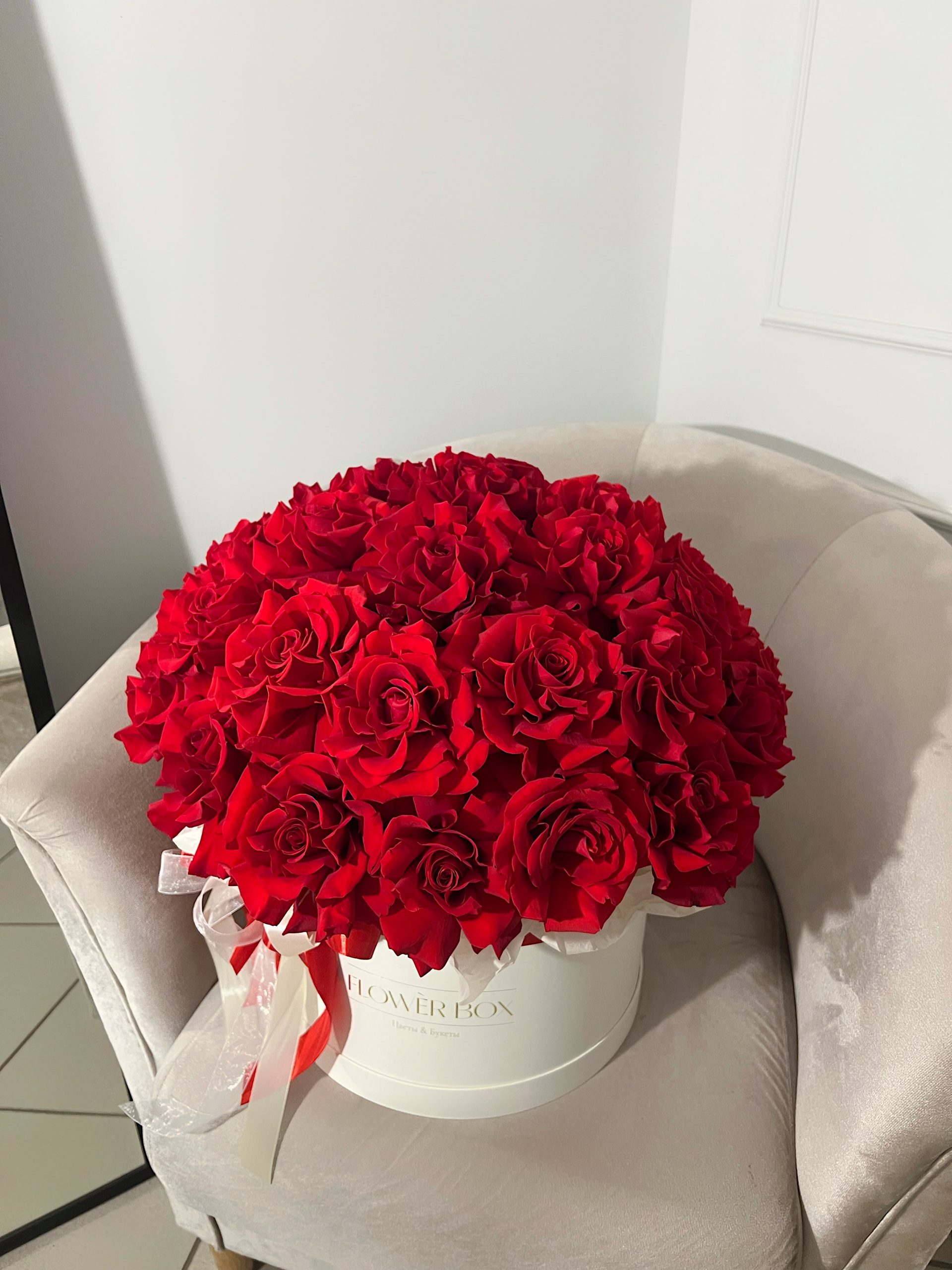 25 французских роз в коробке